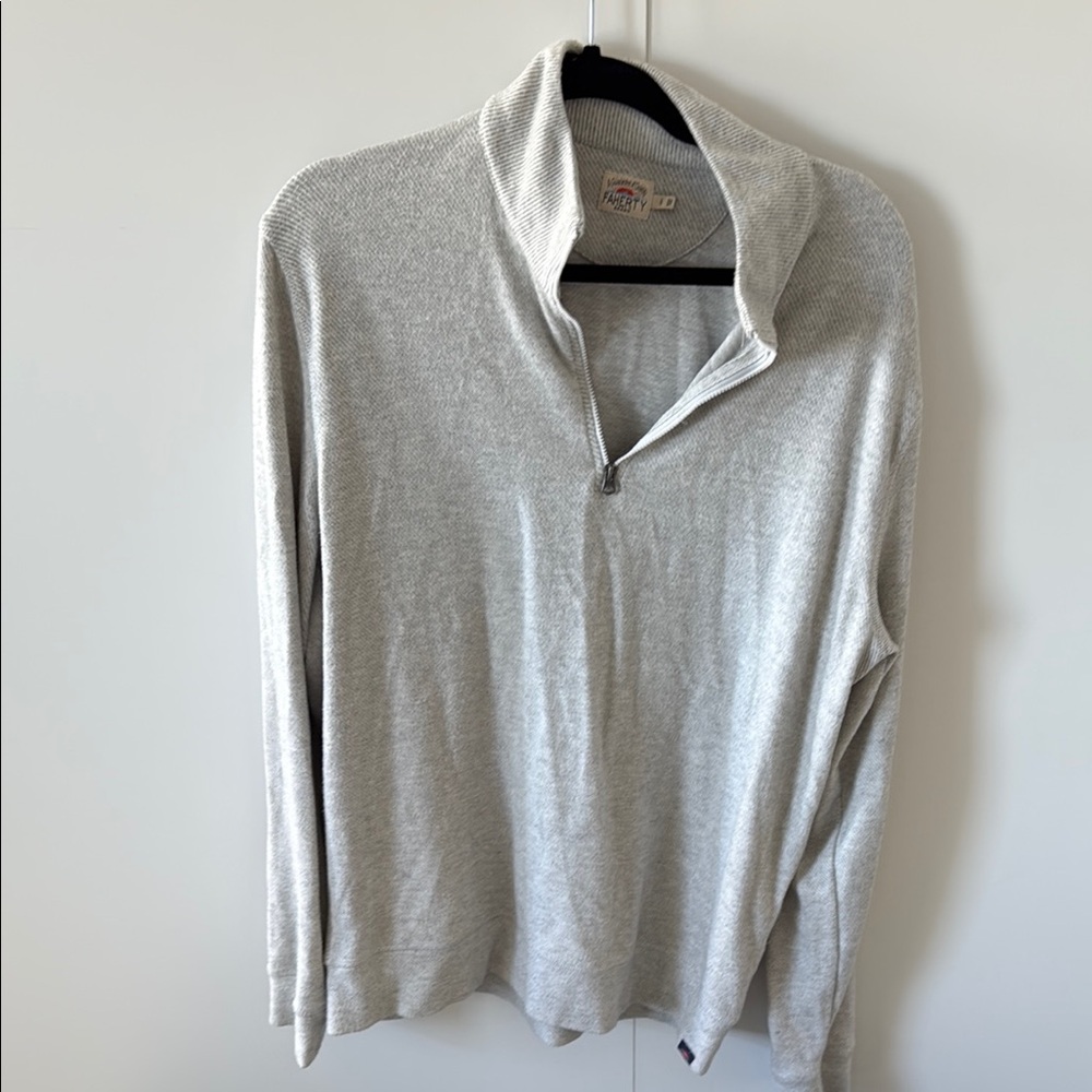 Men's Gray Faherty Half-Zip Sweater
